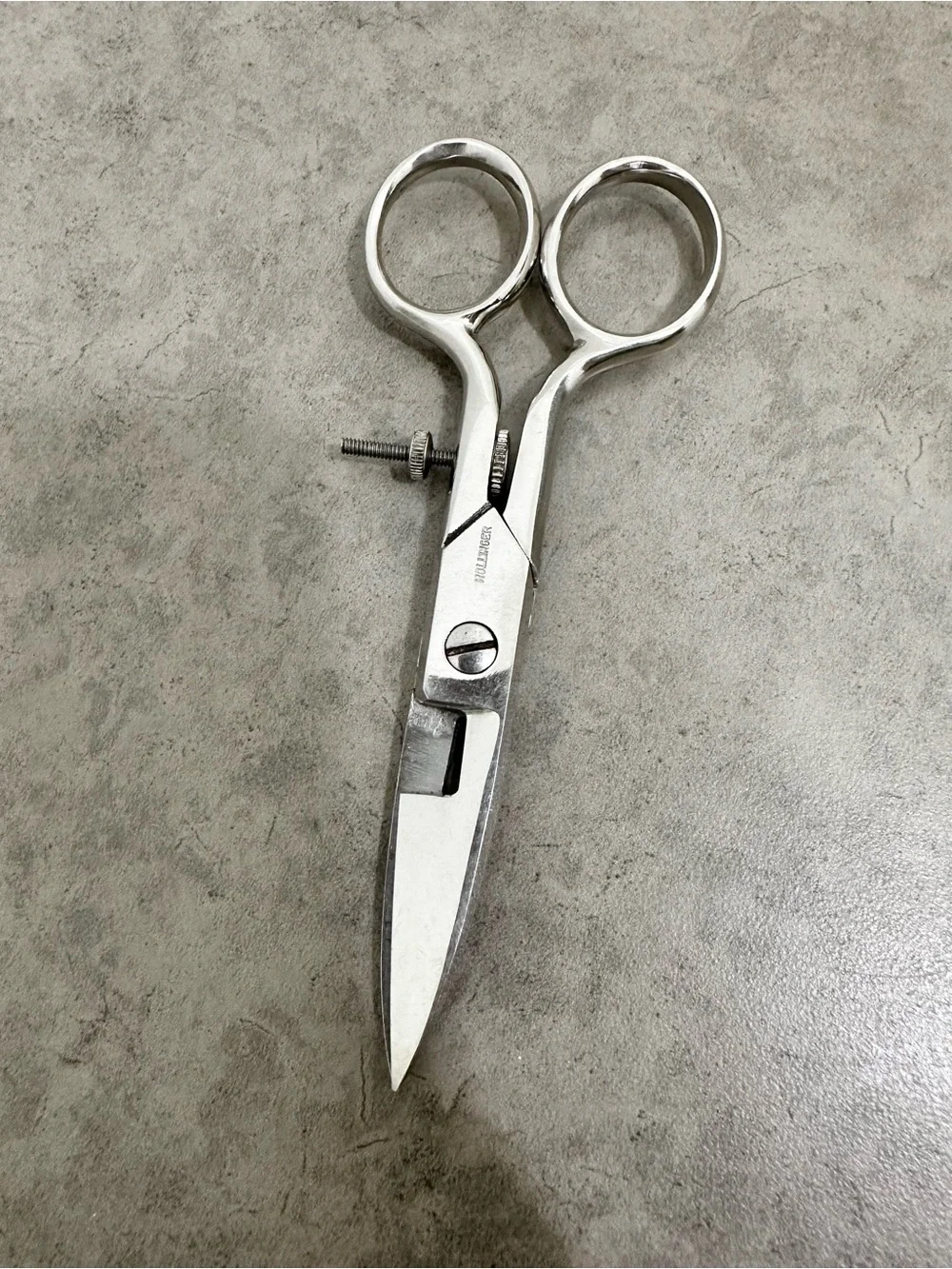 Vintage Silver Stainless Steel Buttonhole Scissors Highly Specialized Rollinger